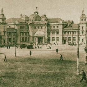 Москва 1930: Красная площадь, вокзал, телеграф, панно в раме