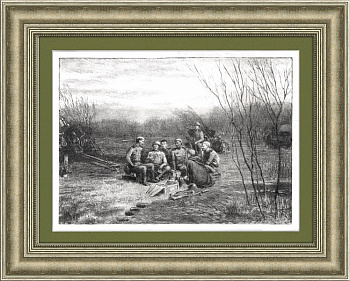 Посылка на фронт бойцам Красной армии. Авторская литография, 1940-е гг.