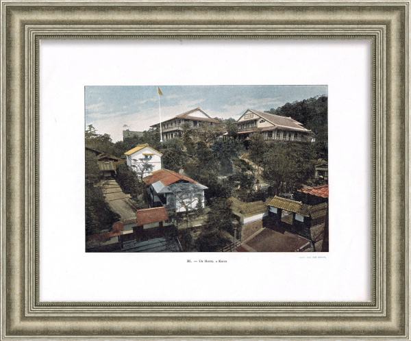 Гостиница в Киото, Япония. Старинная фототипия