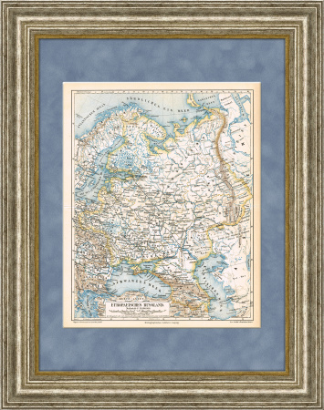 Европейская Россия, старинная карта с железными дорогами, 1878 г.