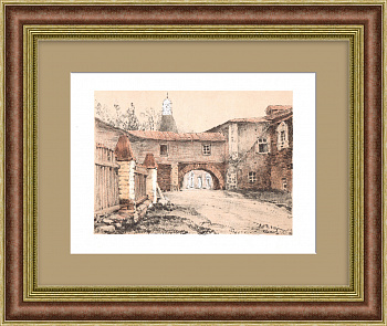 Симонов монастырь, Старая Москва. Авторская литография Симонов монастырь, Старая Москва. Авторская литография