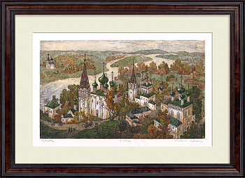 Гороховец, Владимирская область. Авторская гравюра