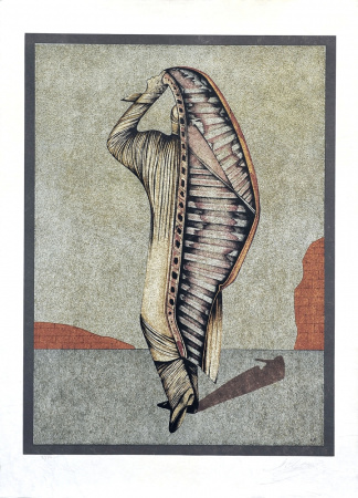 Авторская литография М. Шемякина из цикла "Чрево Парижа", 1977