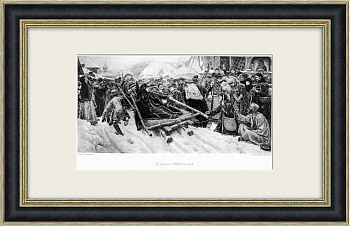 Боярыня Морозова, антикварная фототипия в раме