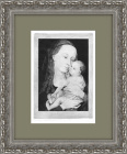 Богоматерь с младенцем. Гравюра по картине Рогира ван дер Вейдена