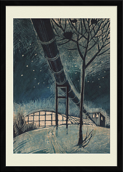 Газотрубопровод. Авторская винтажная графика