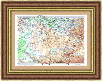 Старинная карта восточной части Казахстана