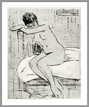 Модель. Авторский офорт Боровского Д.Б. Модель. Авторский офорт Боровского Д.Б.