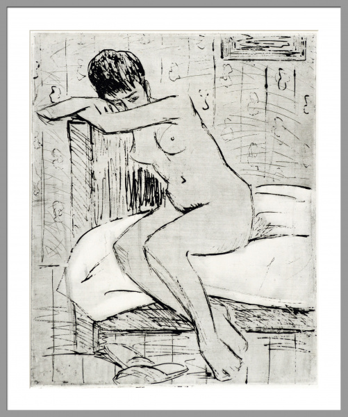 Модель. Авторский офорт Боровского Д.Б. Модель. Авторский офорт Боровского Д.Б.