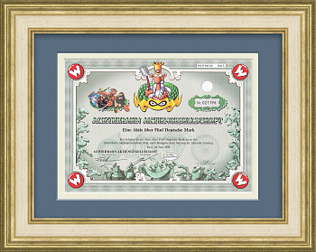 Мультфильмы и комиксы, акция компании Aktiengesellschaft Achterbahn AG на 5 марок с купонами 