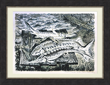 Рыбацкий натюрморт. Авторская гравюра Н. Дьяковой Рыбацкий натюрморт. Авторская гравюра Н. Дьяковой