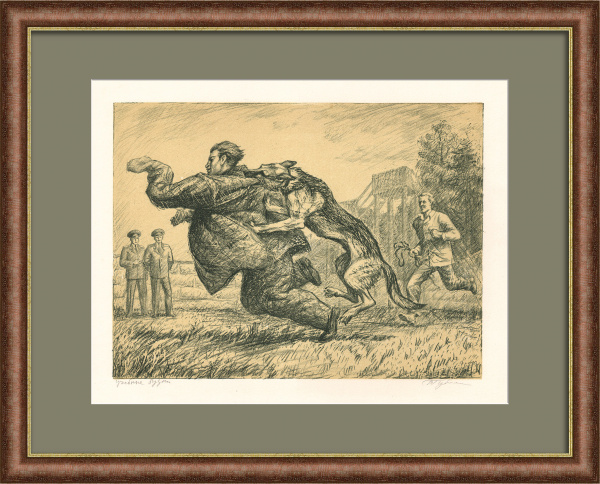 МВД: учебные будни. Редкая, советская гравюра