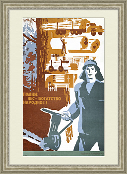 Лес - богатство народное! Советский плакат