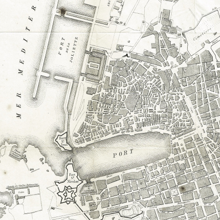 антикварный план марселя, кон. 19 в.