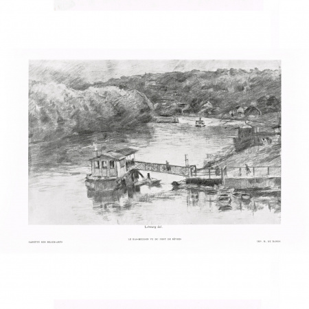 Предместья Парижа: вид Сены у Севрского моста, с рисунка А.-Ш. Лебура, 1904 г.