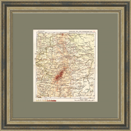 Горно-промышленный Урал. Карта 1934 года