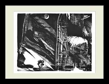 Экспедиция на Северный полюс. Большая гравюра Федора Конюхова