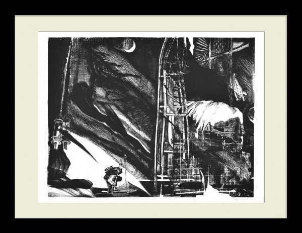 Экспедиция на Северный полюс. Большая гравюра Федора Конюхова