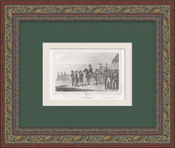 Битва при Шумле, русско-турецкая война. Редкая гравюра 19 века